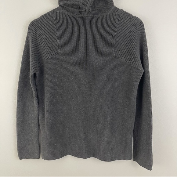 ATHLETA Arbor Green Rest Day Pima Cotton Knit Sweater Hoodie - Picture 11 of 12